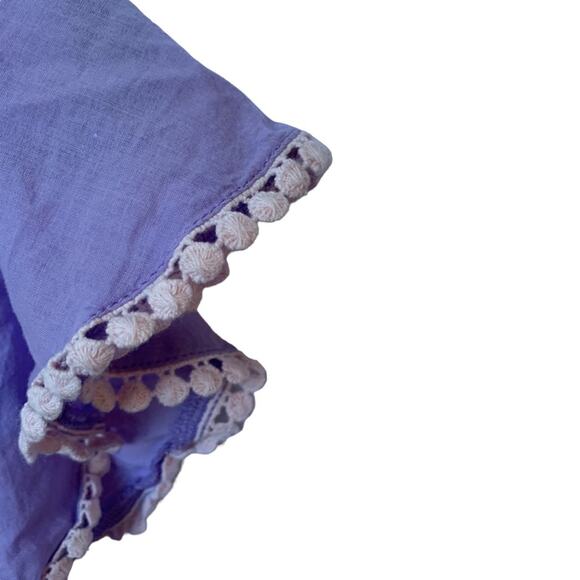 Floatmini Girls Swim Cover Up Size 6 6X Embroidered Crochet insert Purple Dress - Picture 6 of 6